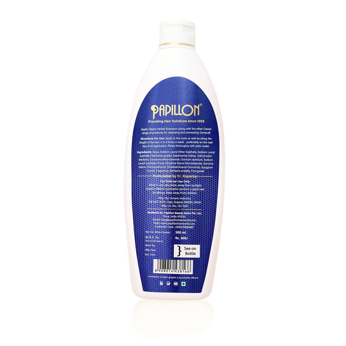 Cleanz Antidandruff Hair Shampoo 500ml- Large